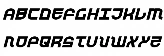 Trek Trooper Expanded Italic Fonte MAIÚSCULAS