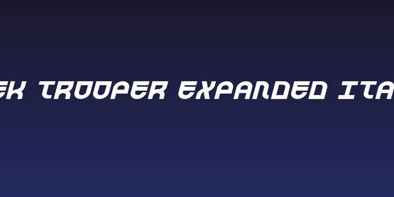 Trek Trooper Expanded Italic Social Header