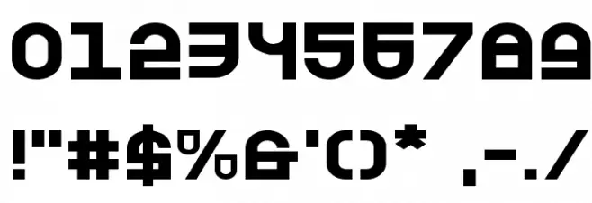 Trek Trooper Expanded Font OTHER CHARS