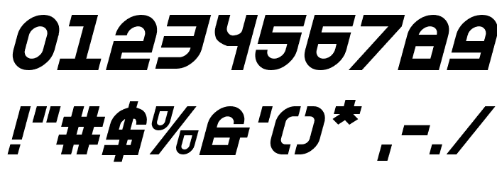 Trek Trooper Italic Font OTHER CHARS