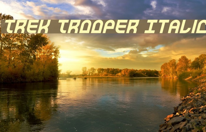 Trek Trooper Italic Font examples
