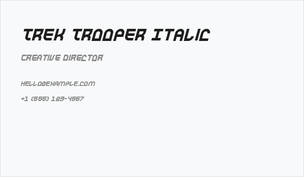 Trek Trooper Italic Business Card