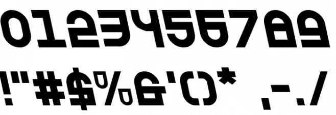Trek Trooper Leftalic Font OTHER CHARS