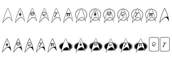 TrekArrowheads Font LOWERCASE