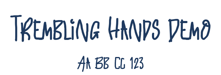 Trembling Hands Demo Font Preview