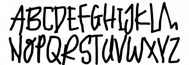 Trembling Hands Demo خط أحرف كبيرة