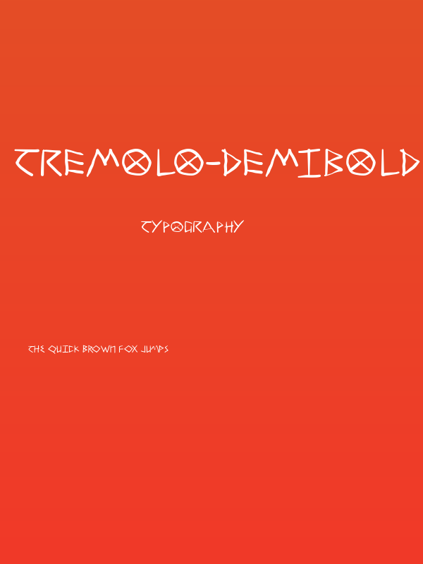 Tremolo-DemiBold Poster