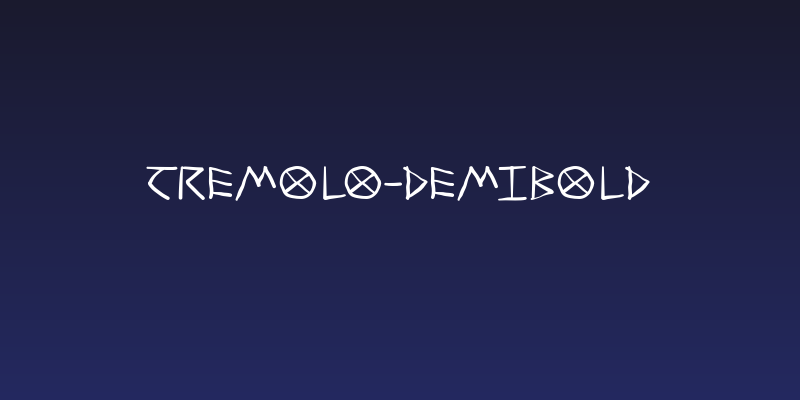 Tremolo-DemiBold Social Header