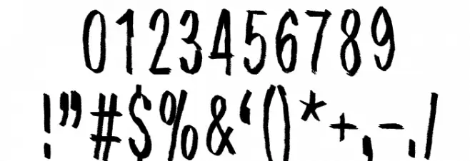 Tremolo Flaw Font OTHER CHARS