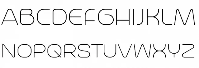 Trench Thin Font UPPERCASE