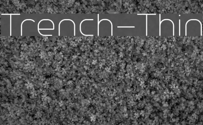 Trench-Thin Font examples