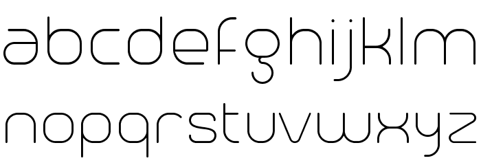 Trench-Thin Font LOWERCASE