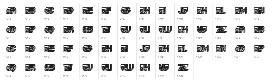 Trend Fat Regular Character Map