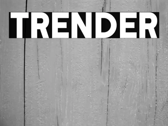 Trender Font examples