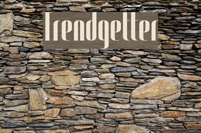 Trendgetter Font examples