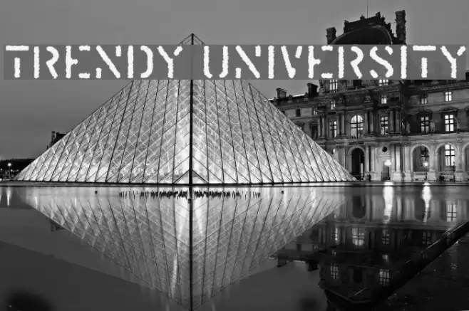 Trendy University Font examples