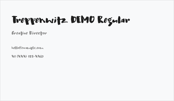 Treppenwitz DEMO Regular Business Card