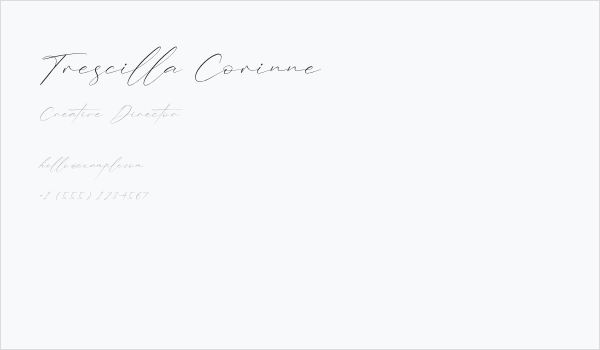 Trescilla Corinne Business Card