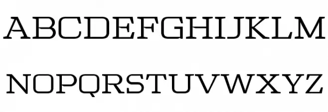 Tretton Serif Regular 字体 大写