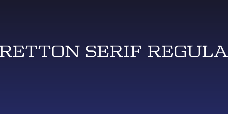 Tretton Serif Regular Social Header