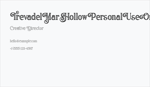 TrevadelMarHollowPersonalUseOnly Business Card