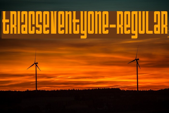 TriacSeventyOne-Regular Font examples