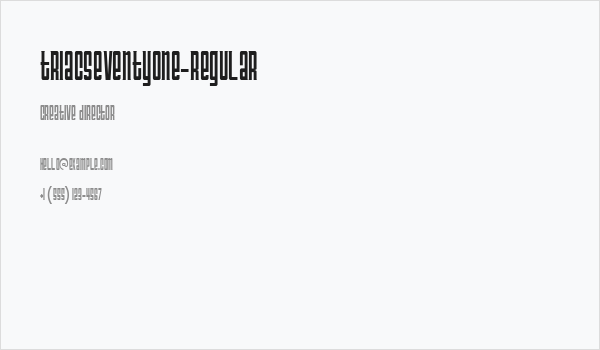 TriacSeventyOne-Regular Business Card