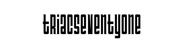 TriacSeventyone  Frei Schriftart Herunterladen