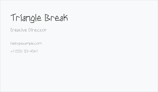 Triangle Break Business Card