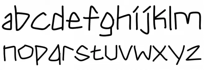 Triangle Break Schriftart Kleinbuchstaben