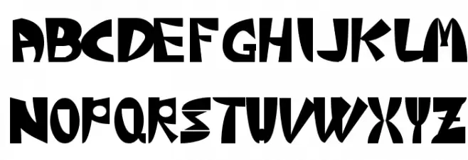 Triangle Normal Schriftart Groß
