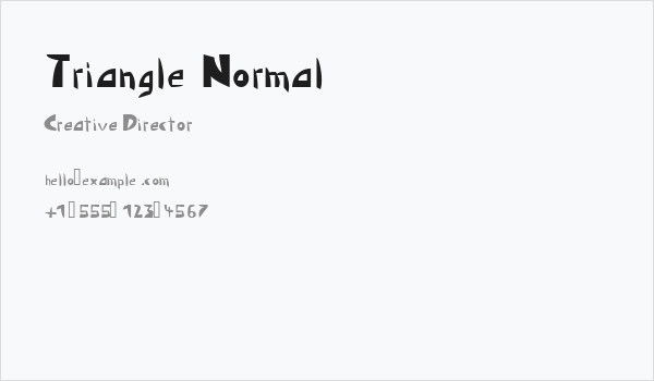 Triangle  Normal Business Card