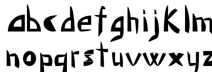Triangle Normal Font LOWERCASE