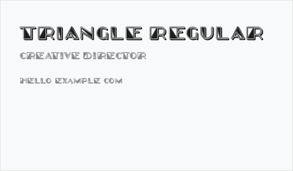 Triangle Regular Business Card