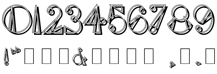TriangleETcircle Shadow Font OTHER CHARS