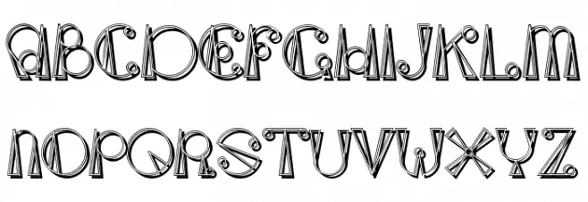 TriangleETcircle Shadow Schriftart Groß