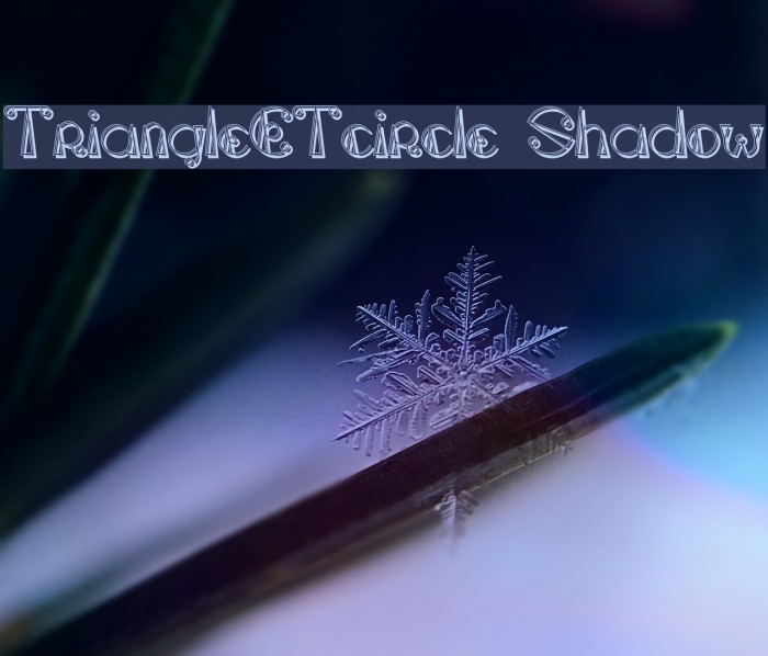 TriangleETcircle Shadow Font examples