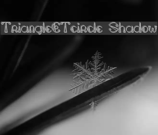TriangleETcircle Shadow Font examples