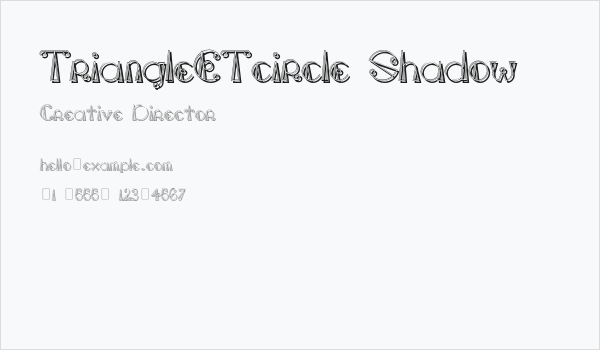TriangleETcircle Shadow Business Card