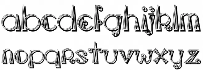 TriangleETcircle Shadow Font LOWERCASE