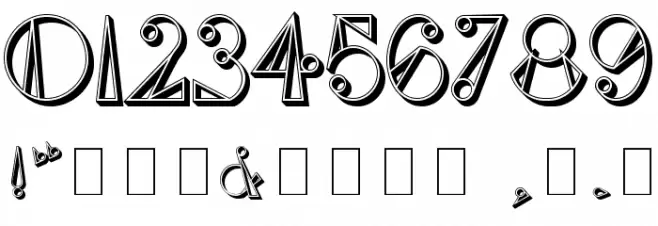 TriangleETcircle Shadowed Font OTHER CHARS