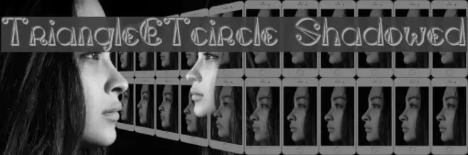 TriangleETcircle Shadowed Font examples