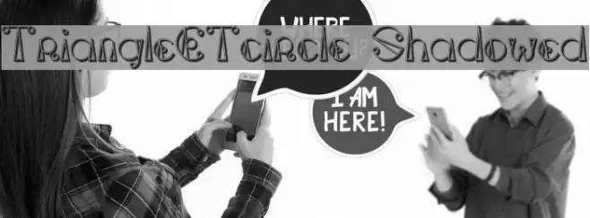 TriangleETcircle Shadowed Font examples