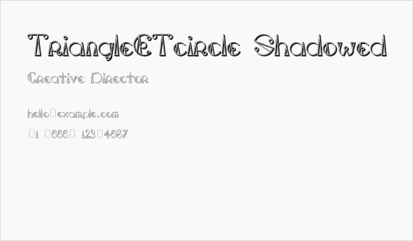 TriangleETcircle Shadowed Business Card