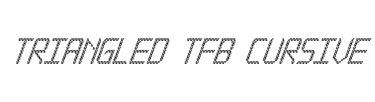 Triangled tfb cursive  नि: शुल्क फ़ॉन्ट्स डाउनलोड