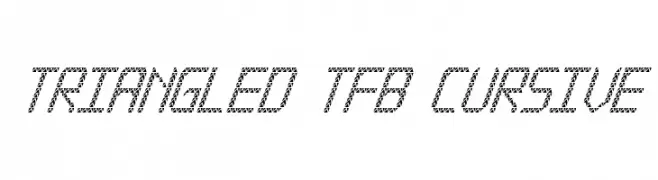 Triangled tfb cursive  les polices de caractères gratuit tlcharger