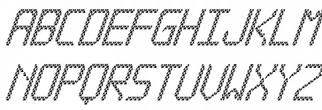 Triangled tfb cursive फ़ॉन्ट अपरकेस