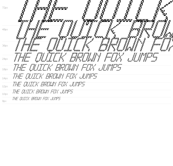 Triangled tfb cursive Waterfall