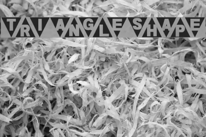 Triangleshape Font examples