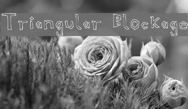 Triangular Blockage Font examples